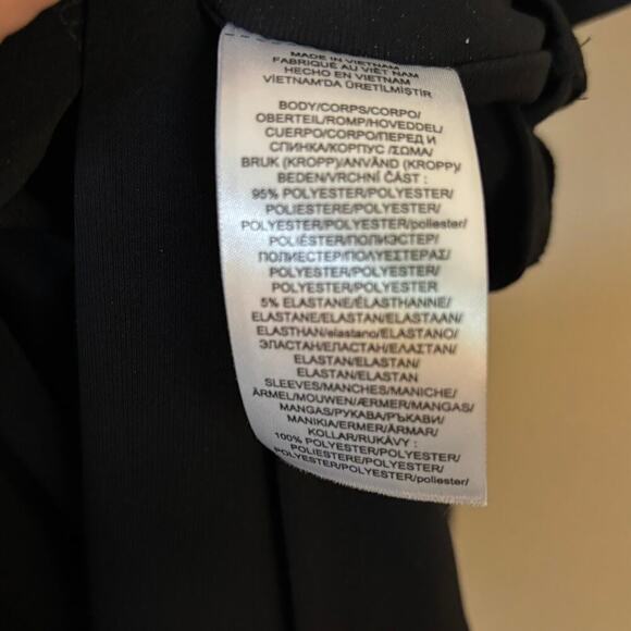 Lauren Ralph Lauren Black Bell Sleeve Cocktail Sheath Dress Large - Picture 12 of 12